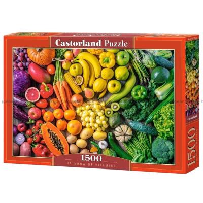 Grønnsaker i regnbuens farger, 1500 brikker