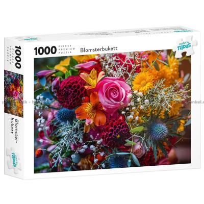 Blomsterbukett, 1000 brikker