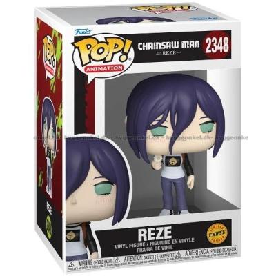 Bilde av Funko Pop! Chainsaw Man - Reze (Begrenset utgave: Chase-versjon) #2348 sett skrått ovenfra
