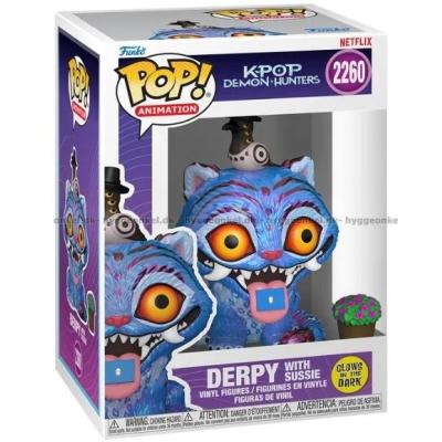Bilde av Funko Pop! Kpop Demon Hunters - Derpy & Sussie (Selvlysende) #2260 sett skrått ovenfra