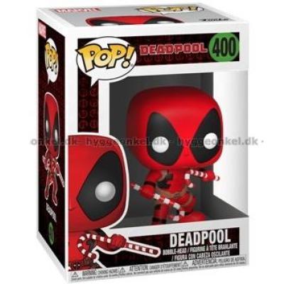 Bilde av Funko Pop! Marvel - Deadpool (holiday) #400 sett skrått ovenfra