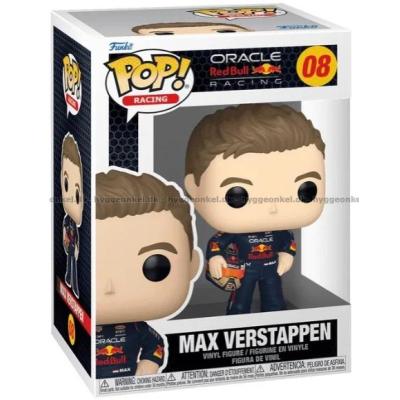 Bilde av Funko Pop! Max Verstappen (med hjelm) #08 sett skrått ovenfra