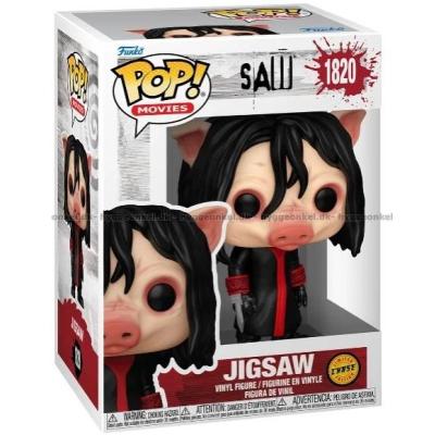 Bilde av  Funko Pop! Saw - Jigsaw (Limited Edition: Chase Version) #1820 sett skrått ovenfra