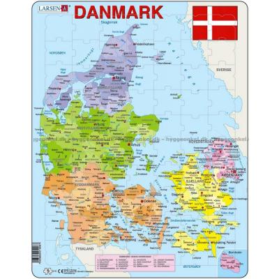 Danmark – Rammepuslespill, 70 brikker