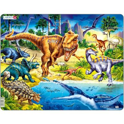 Dinosaurer fra krittiden - Rammepuslespill, 57 brikker