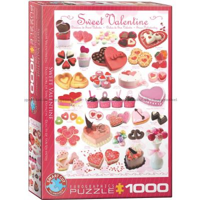 Valentinsdagen - Søtsaker, 1000 brikker