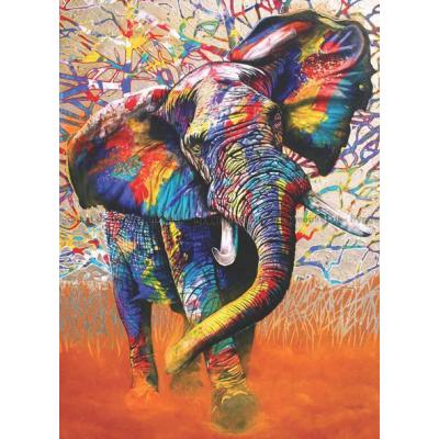 Bilde av Fargerik elefant, 1000 brikker