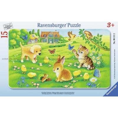Dyreunger - Rammepuslespill, 15 brikker