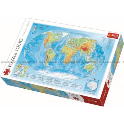 Kart over verden, 1000 brikker