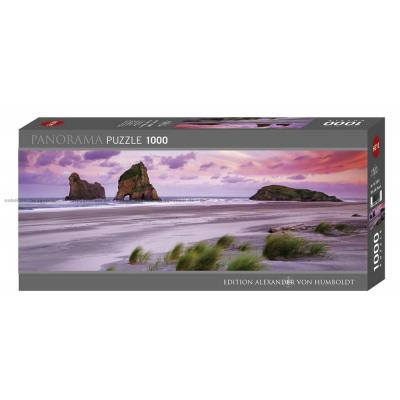 Humboldt: Wharakiki-stranden - Panorama, 1000 brikker