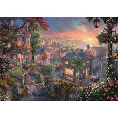 Bilde av Disney: Kinkade: Lady og Landstrykeren, 1000 brikker