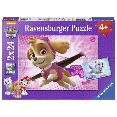 Paw Patrol - Skye og Everest, 2x24 brikker