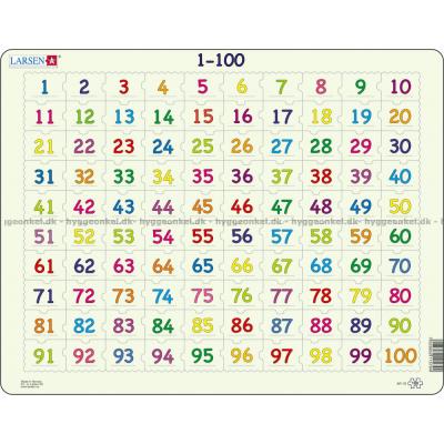 Matematikk: 1-100 - Rammepuslespill, 100 brikker