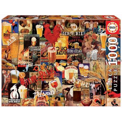 Vintage: Øl - Collage, 1000 brikker