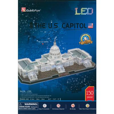 3D: The Capitol Hill, Washington - Med lys, 150 brikker