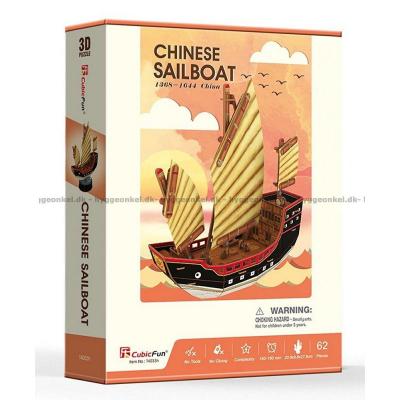 3D: Kinesisk seilbåt, 62 brikker