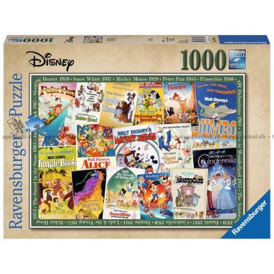 Disney: Plakater - Vintage, 1000 brikker