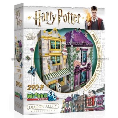 3D: Harry Potter - Diagonalstredet, Madam Malkins & Florian Funkels iskrem, 290 brikker