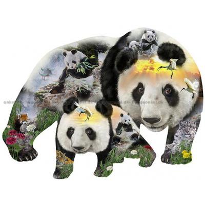 Panda - Formet motiv, 1000 brikker
