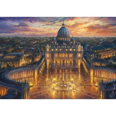 Kinkade: Vatikanet i solnedgang, 1000 brikker