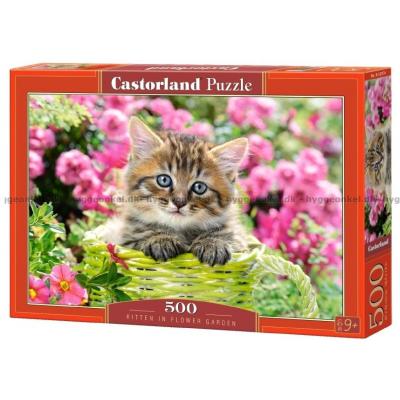 Cuddiford: Kattunge i blomsterhagen, 500 brikker