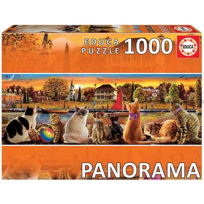 Chesterman: Katter på kaien - Panorama, 1000 brikker