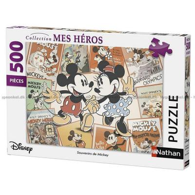 Disney: Mikke Mus - Collage, 500 brikker
