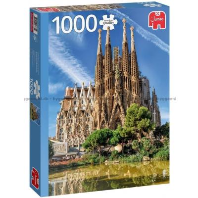 Utsikt over Sagrada Familia, Barcelona, 1000 brikker