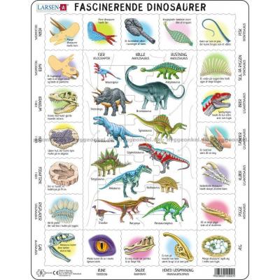 Fascinerende dinosaurer - Rammepuslespil, 35 brikker