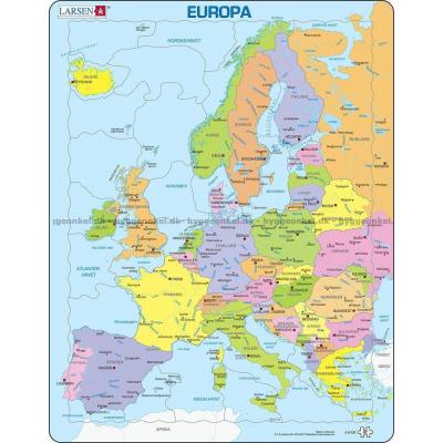 Europakart - Rammepuslespil, 37 brikker