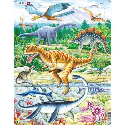 Dinosaurer - Rammepuslespill, 35 brikker