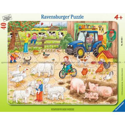 På den store bondegården - Rammepuslespill, 40 brikker