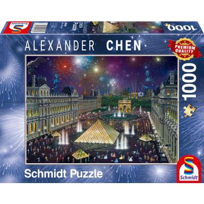 Chen: Fyrverkeri over Louvre, 1000 brikker