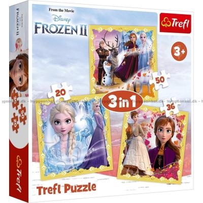 Disney: Frost 2 - Anna og Elsa, 3-i-1, 20 brikker