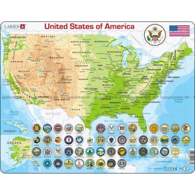 USA - Rammepuslespill, 90 brikker