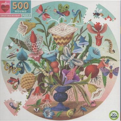 Blomsterbukett - Rundt puslespill, 500 brikker
