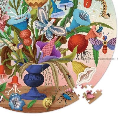Bilde av Blomsterbukett - Rundt puslespill, 500 brikker