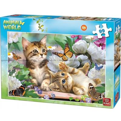 Dyrenes verden: Kattunger, 99 brikker