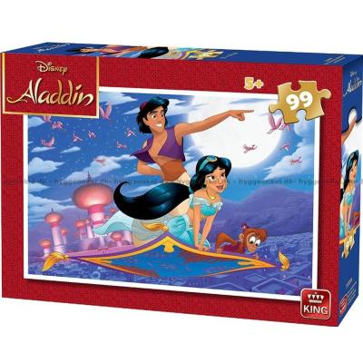 Disney: Aladdin og Jasmin på teppet, 99 brikker