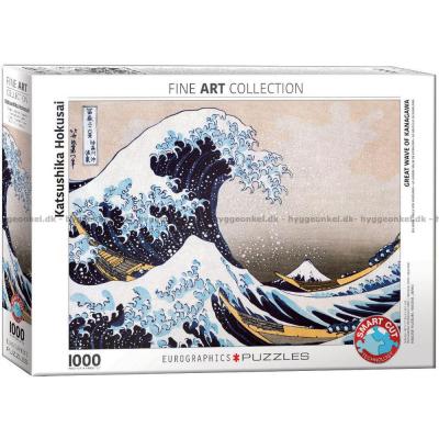Hokusai: Den store bølgen - Kanagawe, 1000 brikker