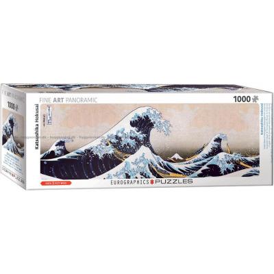 Hokusai: Den store bølgen - Panorama, 1000 brikker