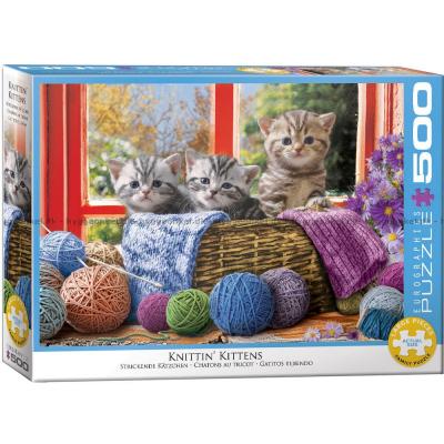 Kattunger og garnnøster, 500 brikker