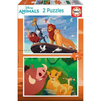 Disney: Løvenes konge, 2x48 brikker