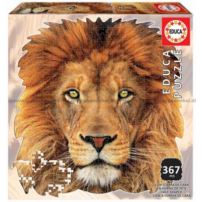 Løve ansikt - Formet motiv, 367 brikker