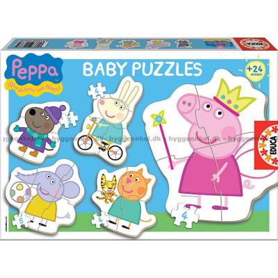 Baby: Peppa Gris og vennene hennes, 3 brikker