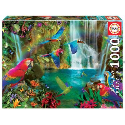 Mullins: Fargerike tropiske papegøyer, 1000 brikker