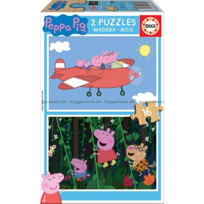 Peppa Gris, 2x16 brikker