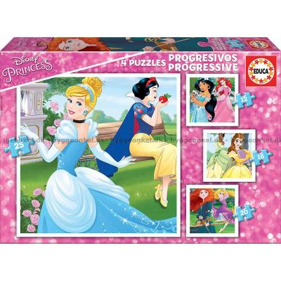 Disney-prinsesser: i hagen, 4-i-1, 12 brikker