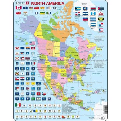 Nord-Amerika: Land og stater, 70 brikker