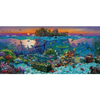 Korallrevets spennende liv - Panorama, 1000 brikker